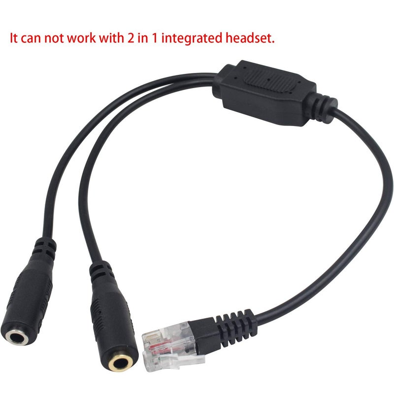 Poyiccot RJ9 to 3.5mm Adapter, RJ9 Male to Dual 3.5mm Female Headphone Adapter for Telephone Audio Adapter Headset Buddy Cable for Office - Image 5